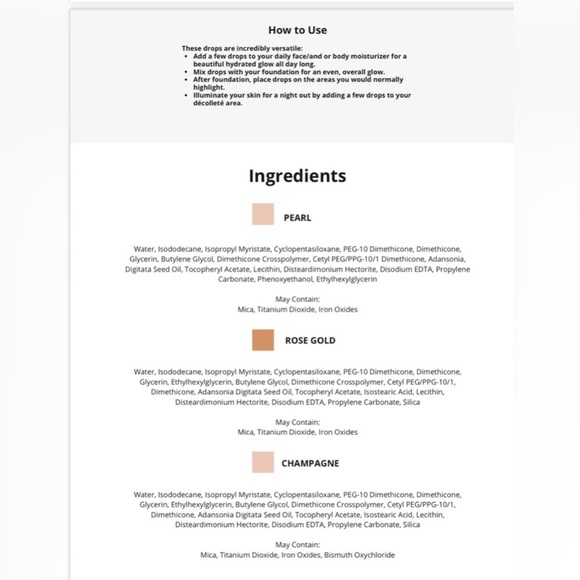 BELLAME GLOW DROPS - ROSE GOLD- NEW - Picture 6 of 10